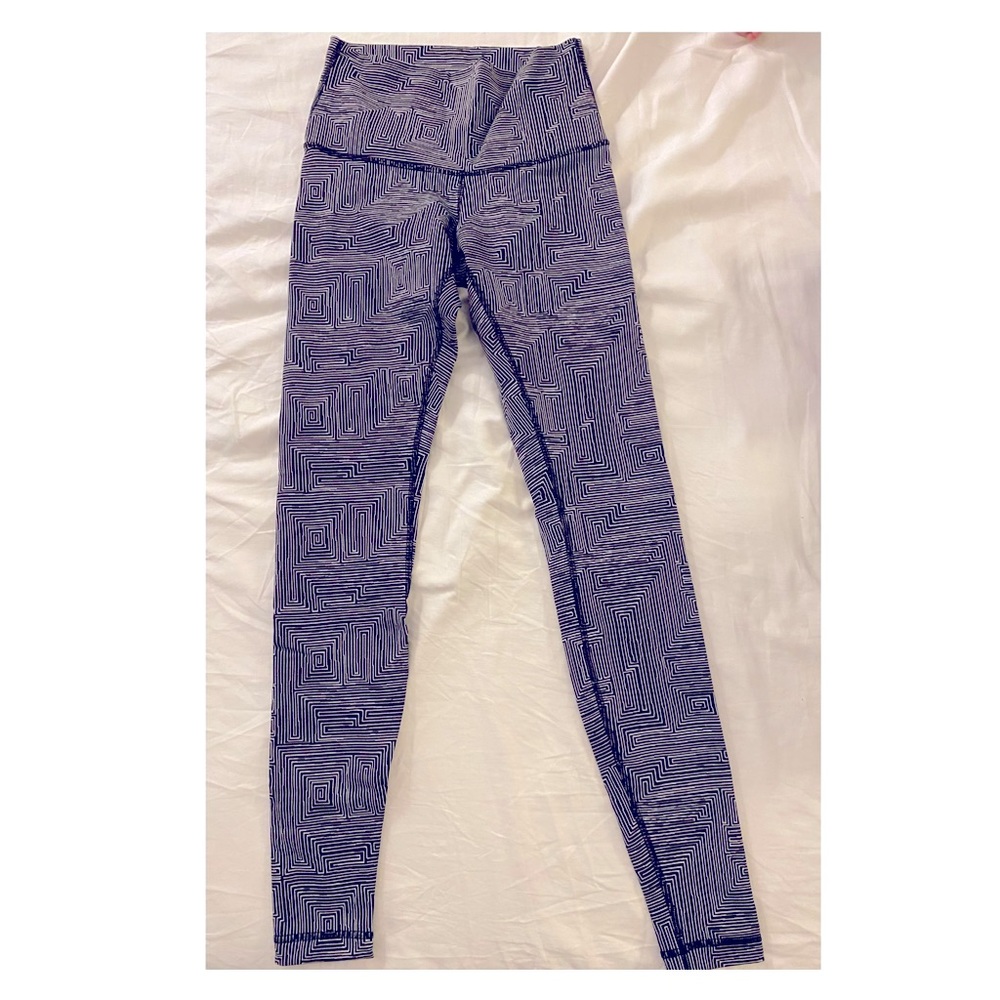 lululemon athletica Blue Patterned Leggings